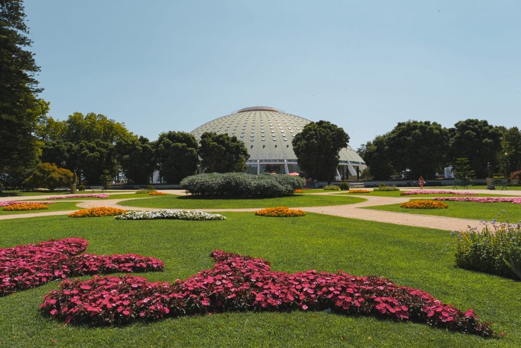 Vista para os Jardins do Palácio de Cristal, na cidade do Porto