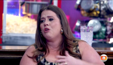 Tati Machado chora no Domingão ao relembrar vitória na Dança dos Famosos
