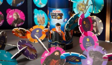 Tazos de Harry Potter do supermercado australiano Coles