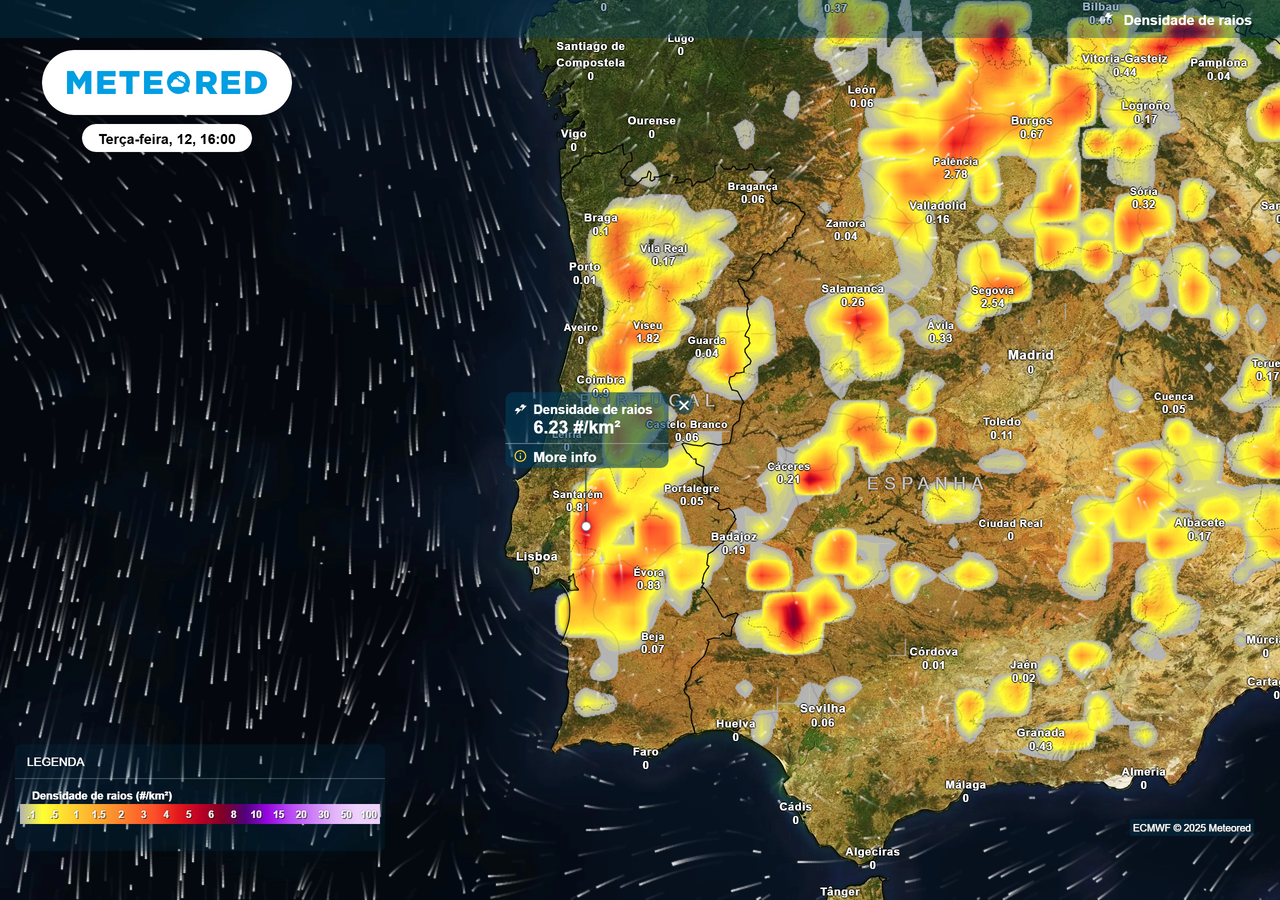 poeiras, alívio temporário da temperatura e possibilidade de chuva e trovoada