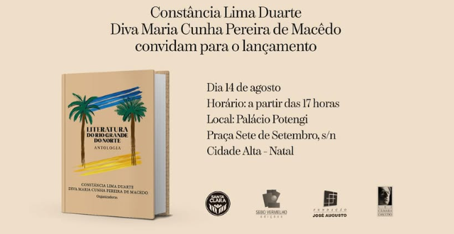 DIVA CUNHA E CONSTÂNCIA LIMA DUARTE LANÇAM LIVRO NO PALÁCIO POTENGI DIA 14 DE AGOSTO – Hilneth Correia