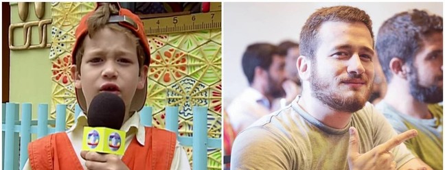Conhecido por novelas como "O beijo do vampiro" e "Chocolate com pimenta", Guilherme Vieira foi um dos primeiros apresentadores da TV Globinho. Hoje ele trabalha no mercado de games — Foto: Reprodução