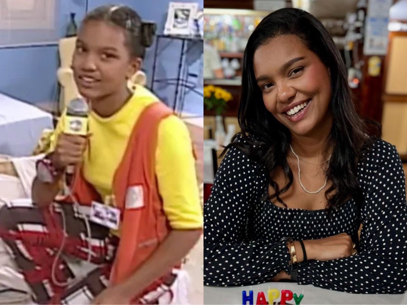 Élida Muniz fecha o grupo de apresentadores da primeira fase da "TV Globinho". Ela interpretava a Xereta, e seguiu na atração até 2004. Depois, voltou entre 2009 e 2010. Hoje ela tem 35 anos e vive nos EUA — Foto: Reprodução