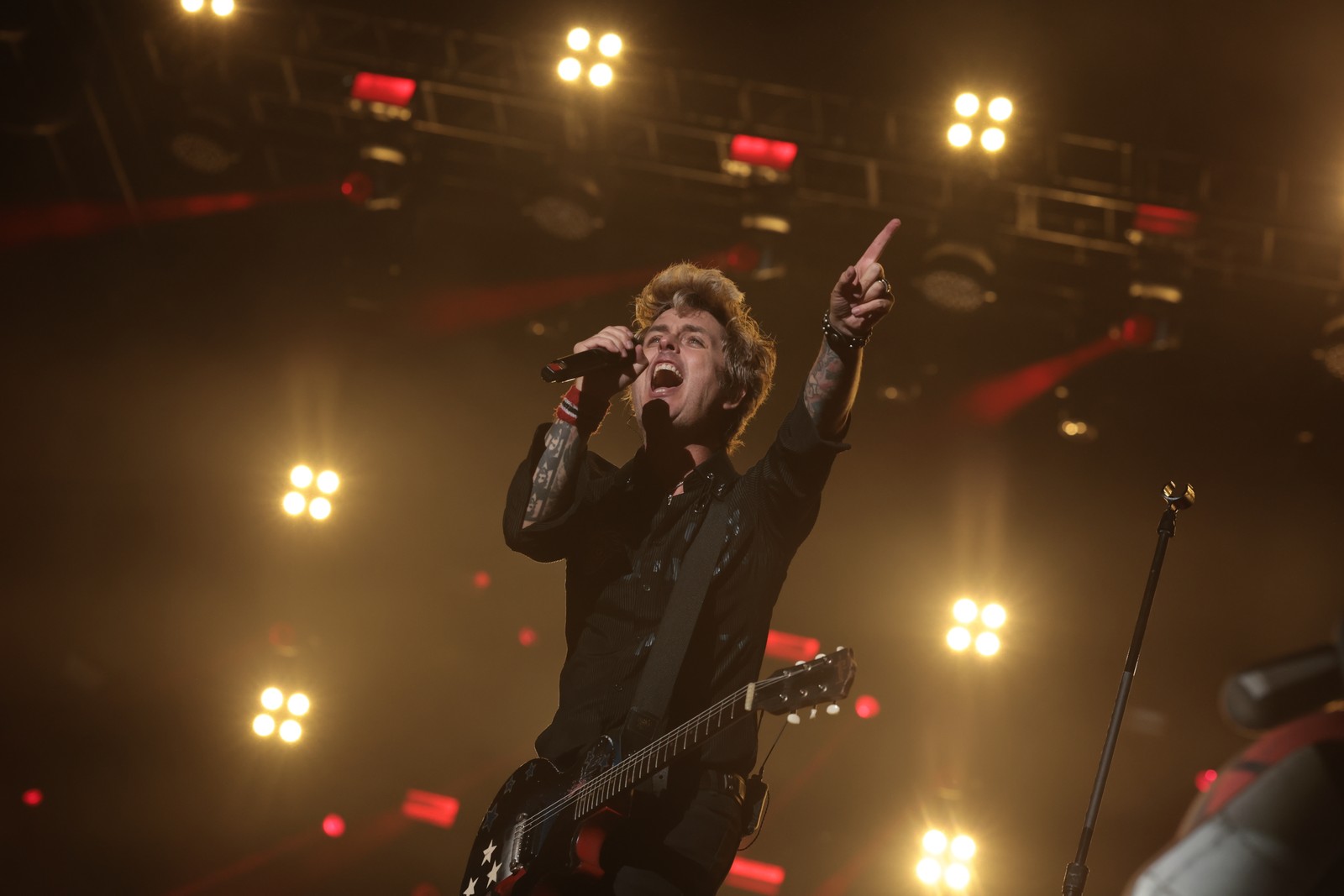 Green Day em show no The Town — Foto: Maria Isabel Oliveira