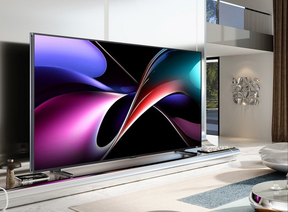 A chinesa Hisense anuncia na próxima semana seu novo modelo, de 116 polegadas, ao custo de R$ 199 mil — Foto: Divulgação