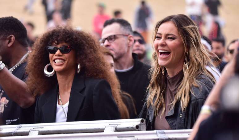 Paolla Oliveira e Taís Araújo foram juntas ao último dia do The Town.