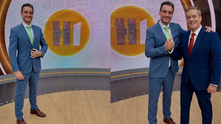 Tiago Scheuer e Roberto Kovalick no Hora 1 (Reprodução/Instagram)