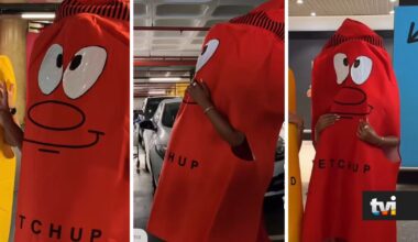 Já venceu um BB e agora vestiu-se de ketchup no meio do Aeroporto. O motivo? Vai fazê-lo 'viajar no tempo' - Big Brother