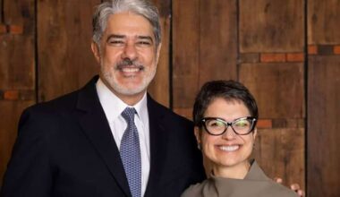 Sandra Annenberg comemora a retomada de parceria com William Bonner