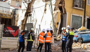 Um dos edifícios vizinhos de fachada que ruiu em Lisboa sem estabilidade estrutural, diz Proteção Civil