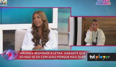 Inês Morais sobre Miranda: «Ela sempre sentiu uma coisa. Se o João tivesse entrado de início seria diferente - TVI Player