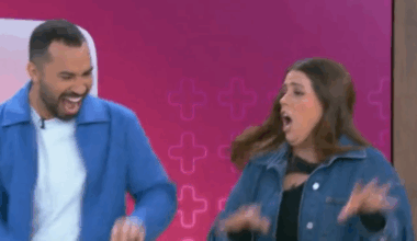 Tati Machado e Gil do Vigor dançam Backstreet Boys no Mais Você