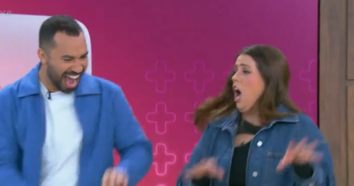 Tati Machado e Gil do Vigor dançam Backstreet Boys no Mais Você
