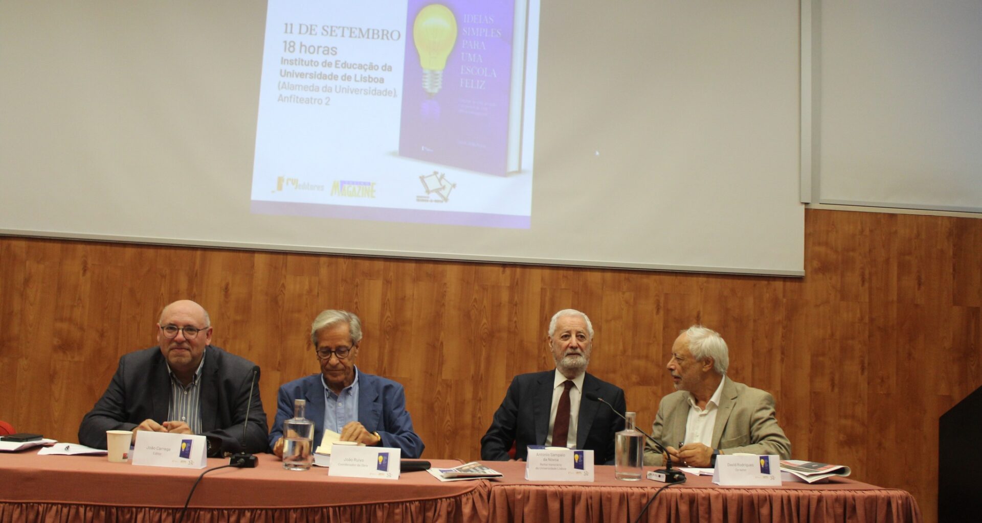 Sampaio da Nóvoa apresentou o livro «Ideias simples para uma escola feliz»