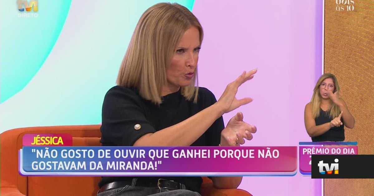 Jéssica Vieira reage a leitura de jogo de Cristina Ferreira: «Essa pergunta é curiosa» - Dois às 10