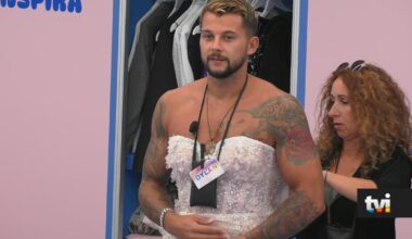 Hilariante! Dylan 'encanta' colegas vestido de noiva... e de saltos altos - Secret Story