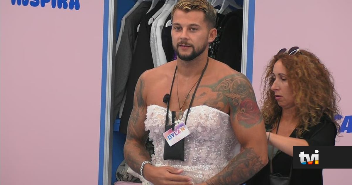 Hilariante! Dylan 'encanta' colegas vestido de noiva... e de saltos altos - Secret Story