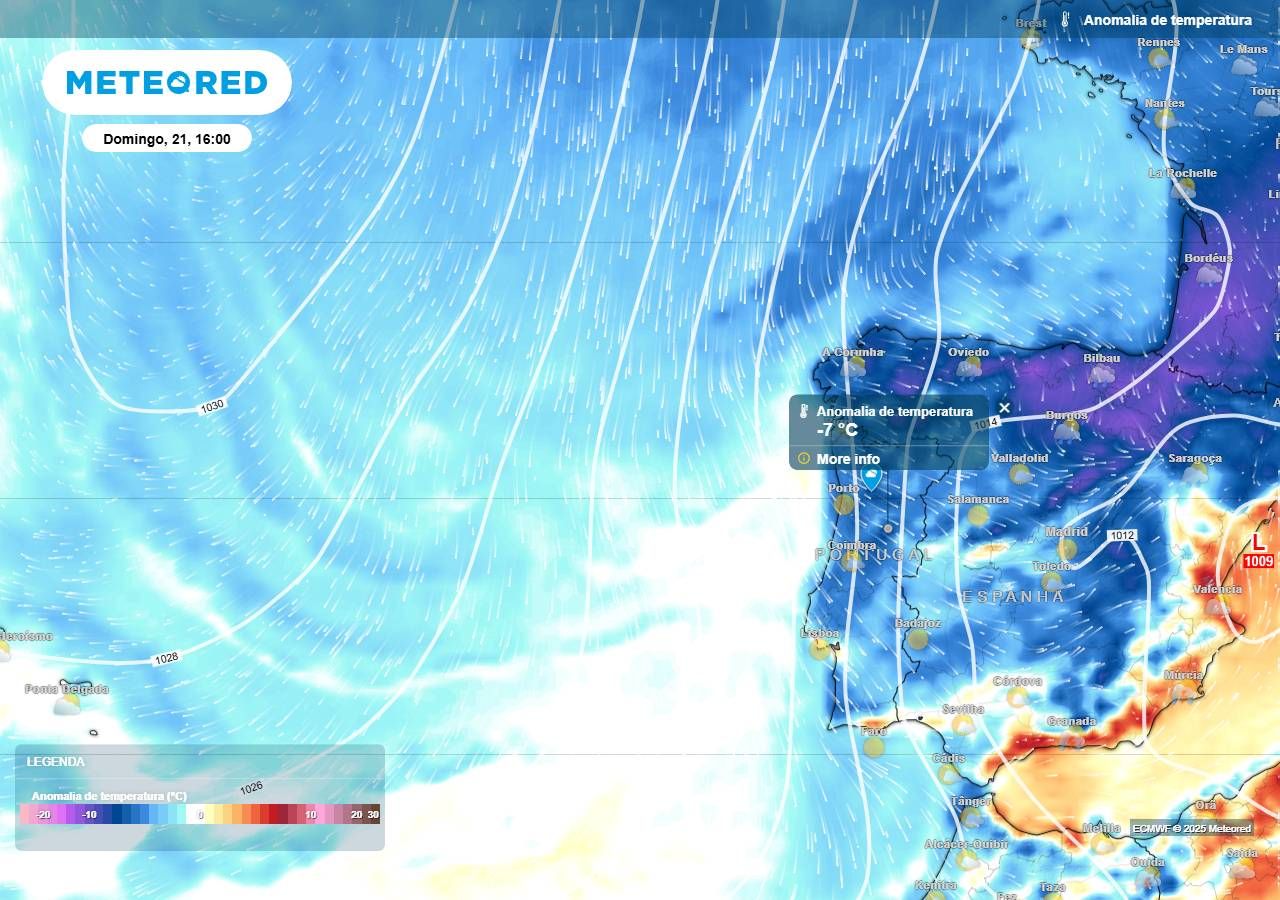 poeiras do Saara, chuva e queda de até 10 ºC em Portugal