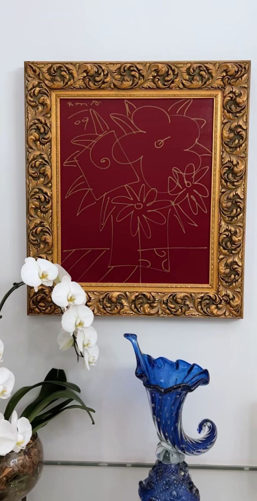 Detalhes da decoração do apartamento de Ana Hickmann e Edu Guedes — Foto: Reprodução/Instagram