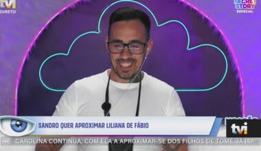 Sandro quer ser 'padrinho' de Liliana e Fábio: «Aqueles dois não saem daqui sem ficarem juntos» - Secret Story