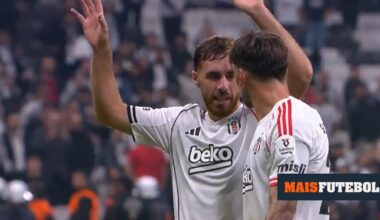 VÍDEO: Kökcü ensina Jota Silva a celebrar com a claque do Besiktas