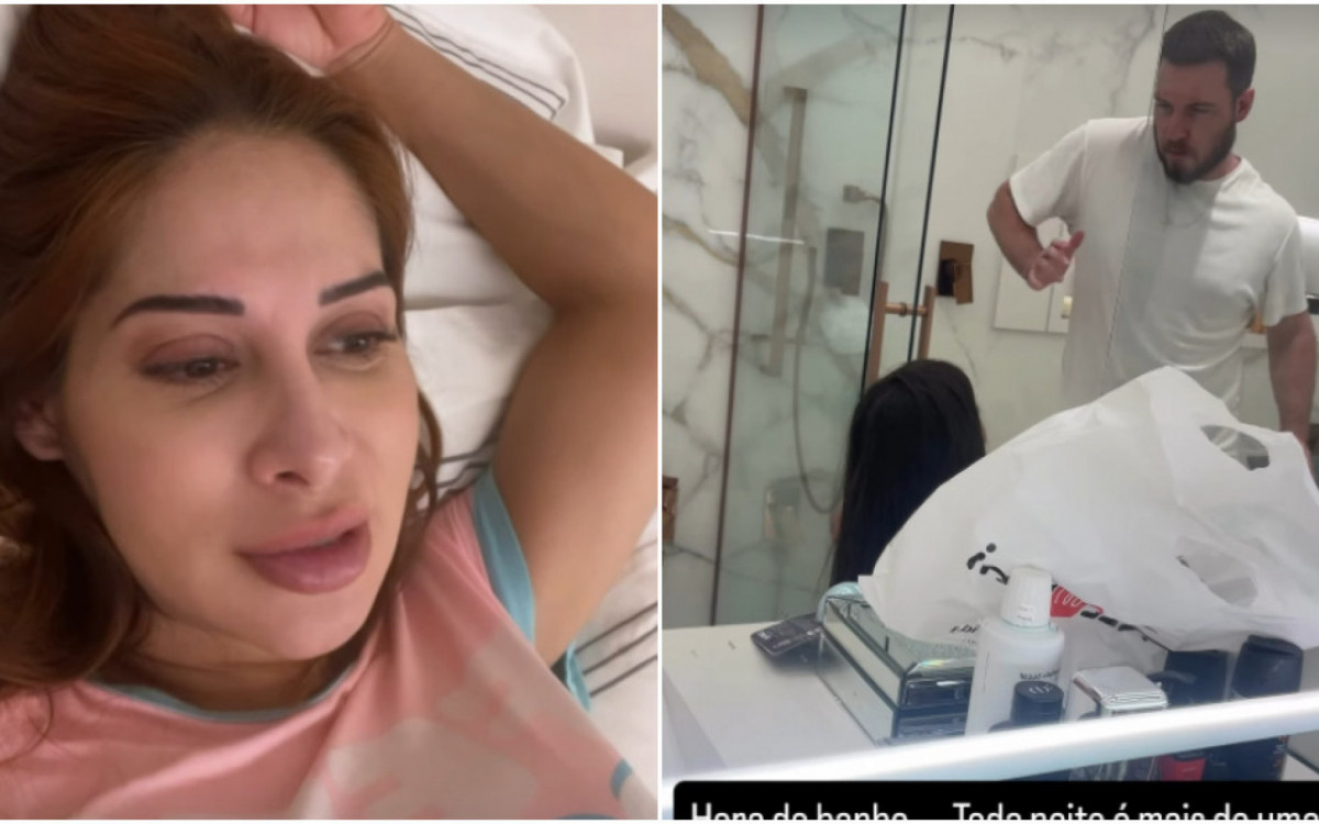 Maíra Cardi filmou momentos antes do banho de banheira entre Thiago Nigro e a filha - Reprodução/Instagram