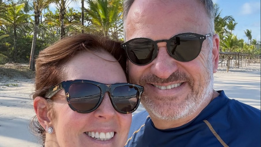 Renata Capuccio e o marido o cirurgião plástico Ivo Sternick