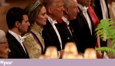 Trump não resiste a elogiar Kate no banquete de Estado em Windsor | Família Real Britânica