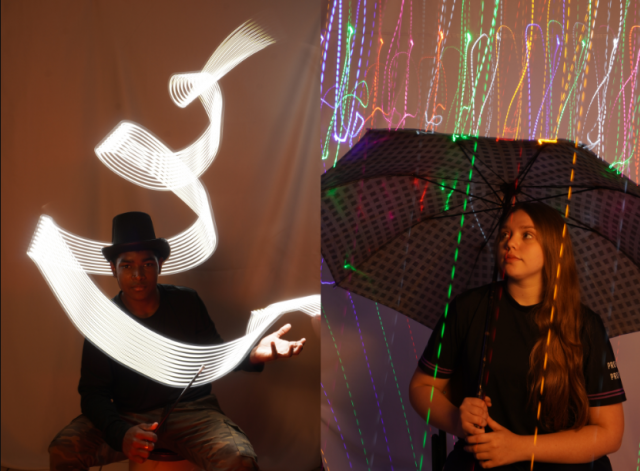 Em Maravilha, mais de 50 alunos produzem imagens criativas durante oficinas de fotografia que abordam a técnica light painting | WH3 - Sistema 103 - Rádio Raio de Luz - Rádio Lider