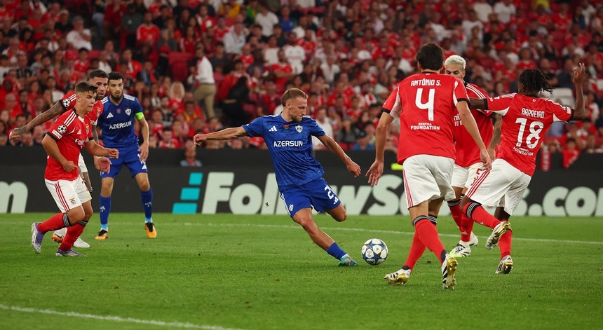 Benfica entra na `champions` com derrota na Luz frente ao Qarabag