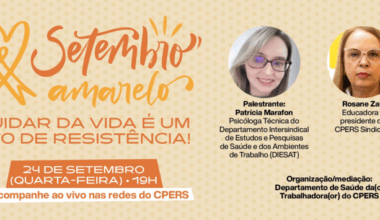 Live do CPERS reforça a importância de quebrar o tabu sobre a saúde mental e destaca o diálogo como ferramenta de prevenção