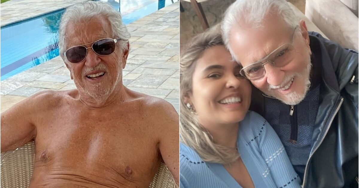 Esposa publica foto de Carlos Alberto de Nóbrega sem camisa e ironiza críticas