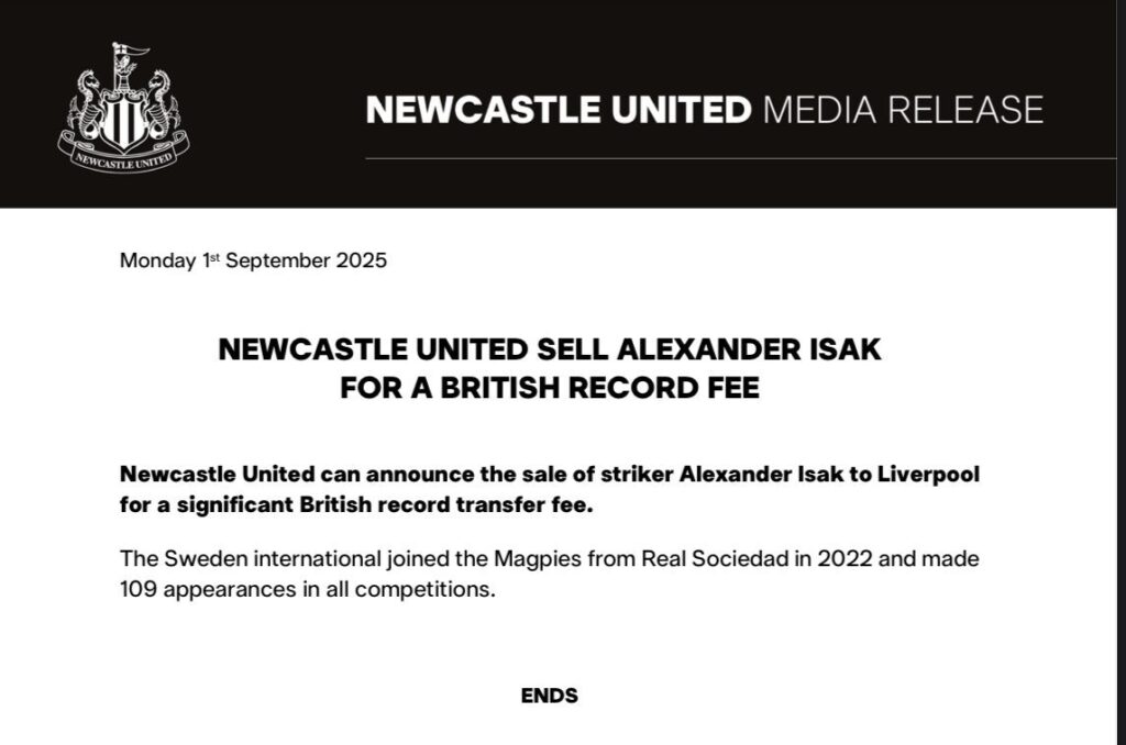 Newcastle Alexander Isak