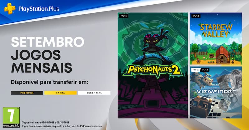 Novidades Playstation Plus para setembro de 2025