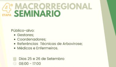 Norte De Minas Recebe Inscrições Para O Seminário Macrorregional De Arboviroses Nos Dias 25 E 26 De Setembro