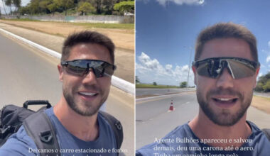 Jonas Sulzbach enfrenta perrengue em viagem no sul da Bahia: “4 km até o aeroporto”