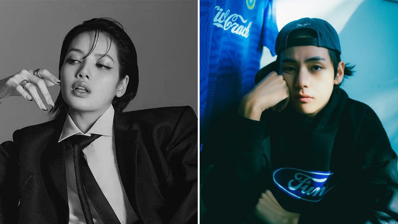 V, do BTS, e Lisa, do BLACKPINK, se reúnem em evento de arte na Coreia do Sul