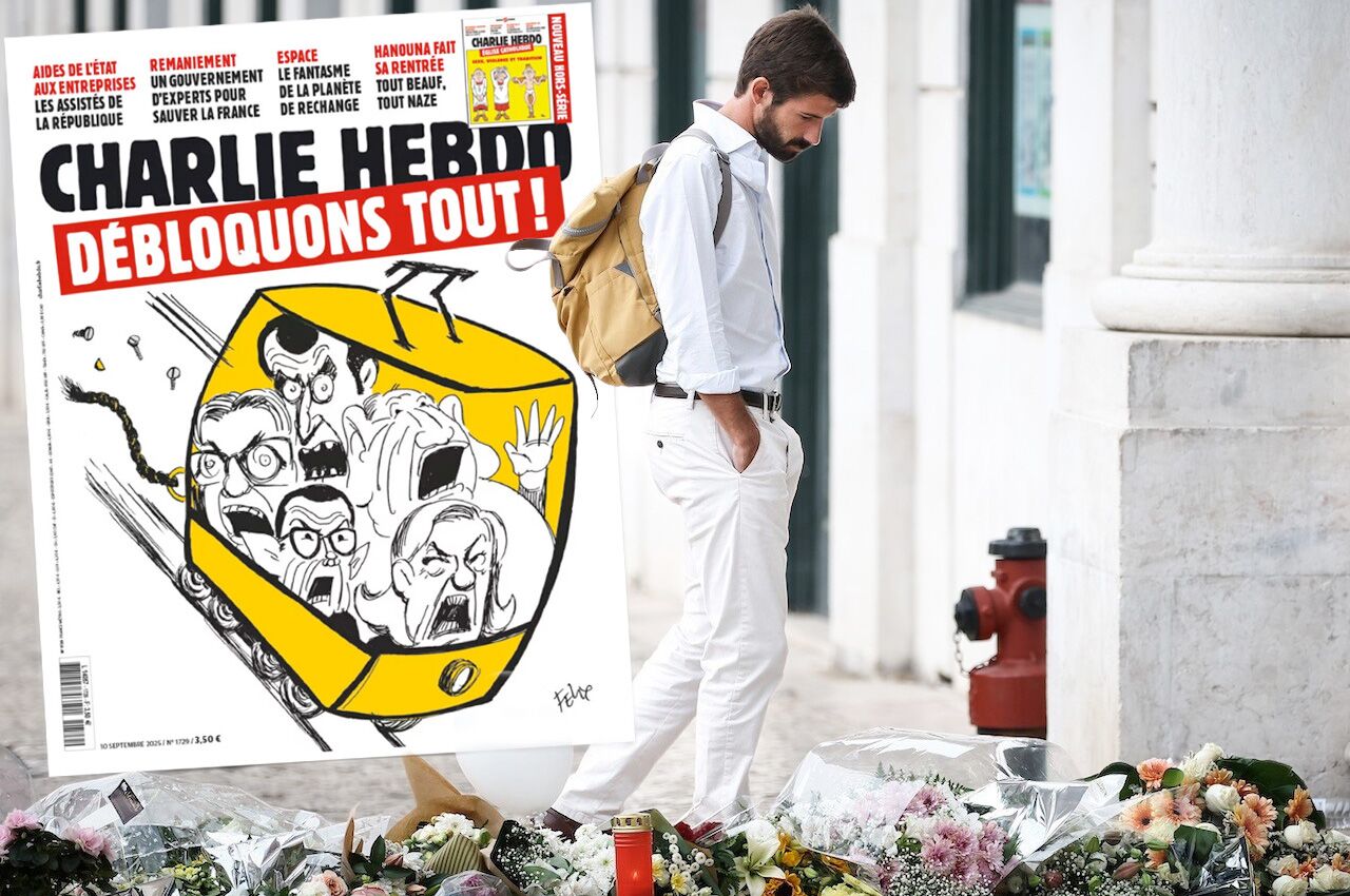 Charlie Hebdo faz capa com Elevador a descarrilar. A longa história das suas capas indignas