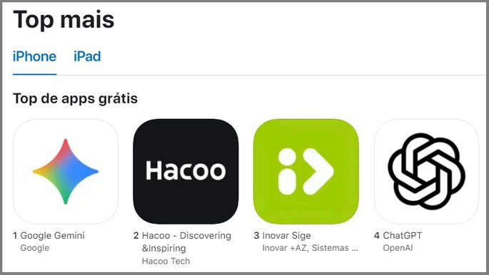 app mais descarregada iphone
