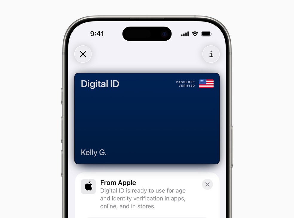 Apple vai  permitir inclusão de RG na carteira digital (Wallet) com o iOS26 — Foto: Reprodução