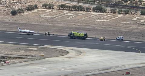Pista do Aeroporto do Porto Santo encerrada devido a incidente com avião (com fotos)