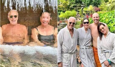 'Otávio e Diná na cachoeira'