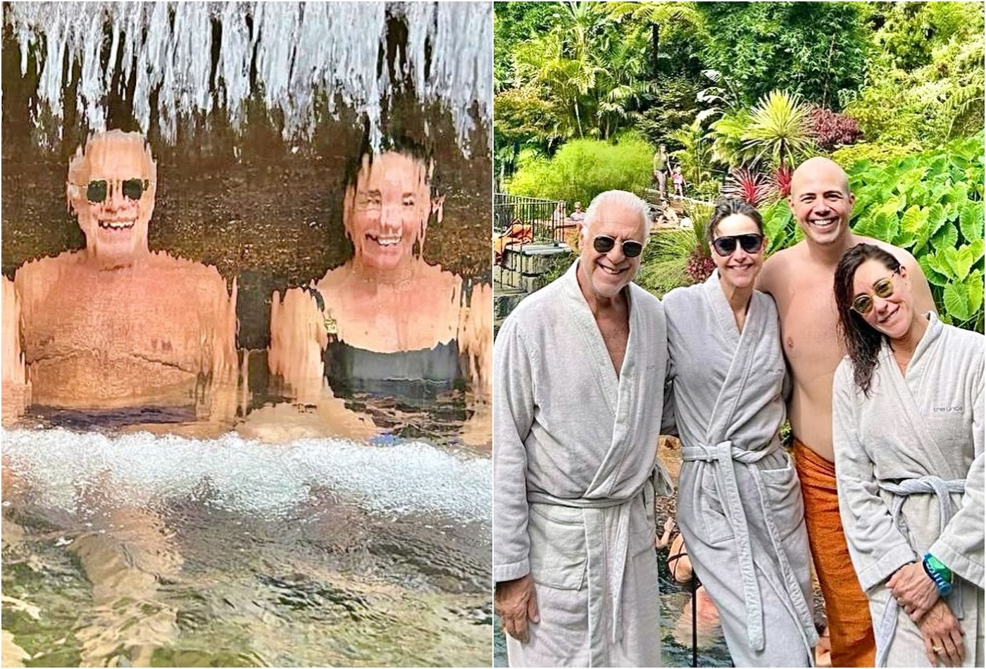 'Otávio e Diná na cachoeira'