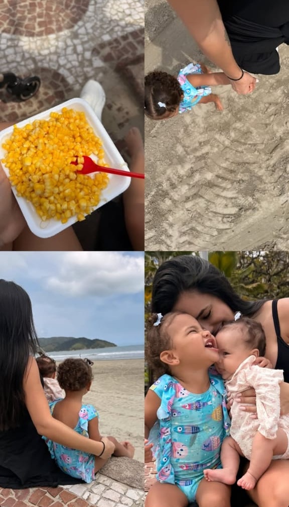 Bruna Biancardi com as filhas
