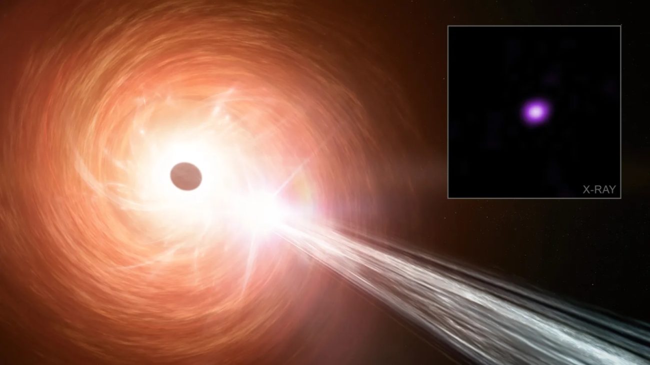 Imagem computadorizada do buraco negro RACS J0320-35