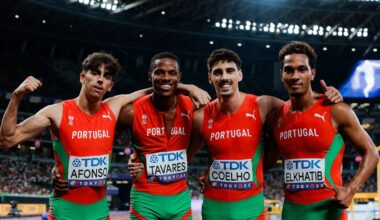 Portugal deixa cair testemunho e acaba estafeta de 4x400 metros em último