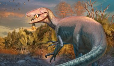 Joaquinraptor, o novo dinossauro que foi descoberto com um crocodilo delicioso ainda na boca