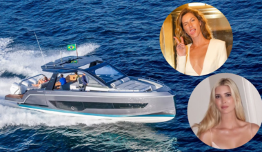 a lancha em que Gisele Bündchen levou a amiga, Ivanka Trump, para passear