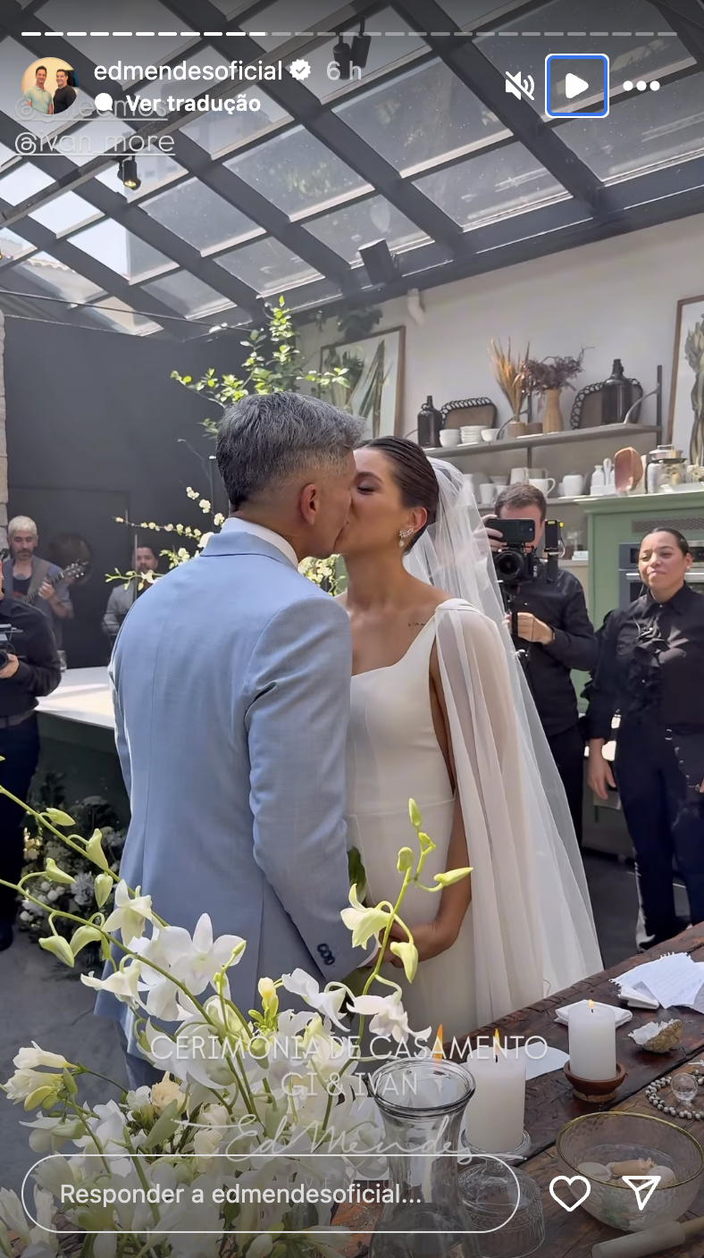 Casamento de Ivan Moré e Giovanna Lemos - Foto: Reprodução / Instagram @edmendesoficial