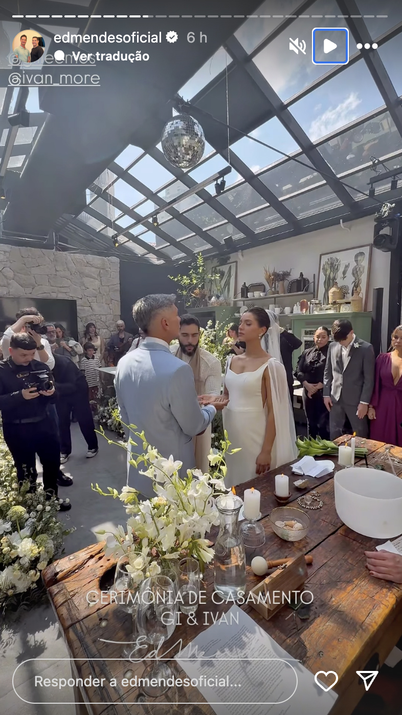 Casamento de Ivan Moré e Giovanna Lemos - Foto: Reprodução / Instagram @edmendesoficial
